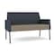 Lesro Mystic Lounge Reception Loveseat, Charcoal, RS NightSky Back, MD Farro Seat, RS NightSky Panels ML1501 - alternate 1